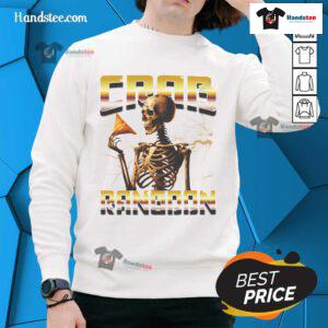 Funny Crab Rangoon Bootleg Rap Aesthetic Goons Meme Skeleton Sweatshirt featuring a quirky crab design and vibrant colors.
