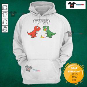 Funny Dinosaur Dude Hoodie featuring a whimsical design asking, Did you eat the last unicorn? Perfect for quirky fashion lovers!