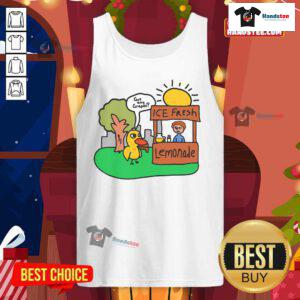 Funny ice fresh lemonade tank top featuring a duck asking 'Got any grapes?' in vibrant colors for summer fun.