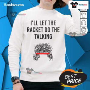 Funny John McEnroe tennis SW1 sweatshirt featuring a playful graphic of the tennis legend in action.