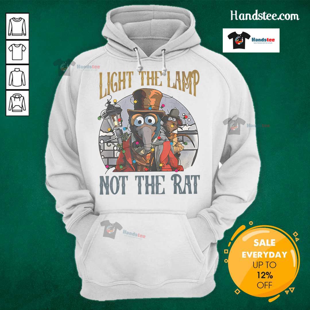 Funny Light The Lamp Not The Rat Christmas Holiday Rat Hoodie featuring a playful design for festive celebrations.