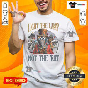 Funny Light The Lamp Not The Rat Christmas Holiday Rat T-Shirt featuring a humorous design perfect for festive celebrations.