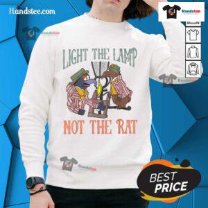 Funny Light The Lamp Not The Rat Christmas Holiday Sweatshirt featuring playful holiday graphics and cozy design.