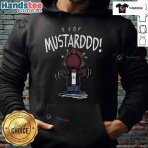 Funny Mustarddd Mustard Lamar TV Off parody hoodie featuring vibrant graphics and a playful design for humor lovers.