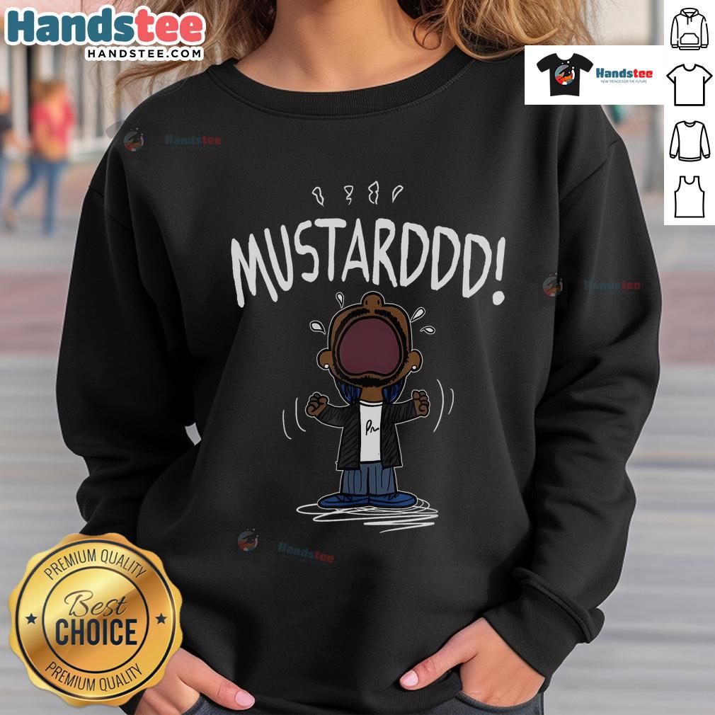 Funny Mustarddd Mustard Lamar TV Off Parody Sweatshirt featuring a playful design perfect for humor lovers.