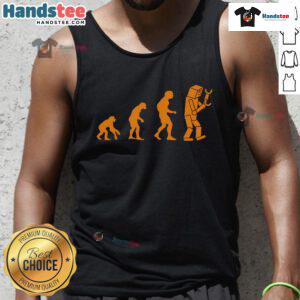 Funny nerdy robot evolution graphic on a computer-themed tank top, showcasing quirky robotics designs.