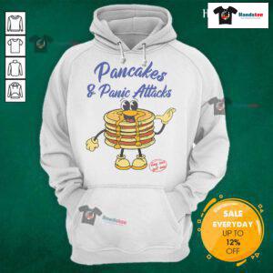 Funny Pancakes and Panic Attacks hoodie for pancake lovers, featuring a playful design perfect for casual wear.