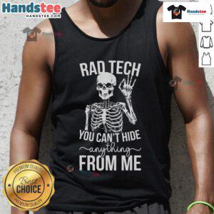 Funny rad tech tank top featuring a humorous design for radiology technologists and radiology techs.