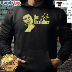 Funny Rizzfather meme hoodie featuring The Rizzler and Godfather graphics for humor lovers and meme enthusiasts.