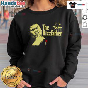 Funny The Rizzfather sweatshirt featuring a humorous Godfather meme design, perfect for fans of trendy meme apparel.