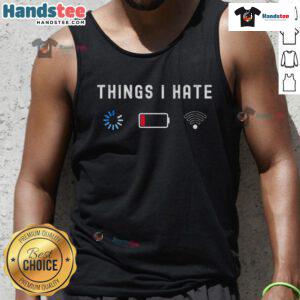 Funny Things I Hate Programmer Gamer Computer Nerd Tank Top design featuring humorous graphics for tech enthusiasts.
