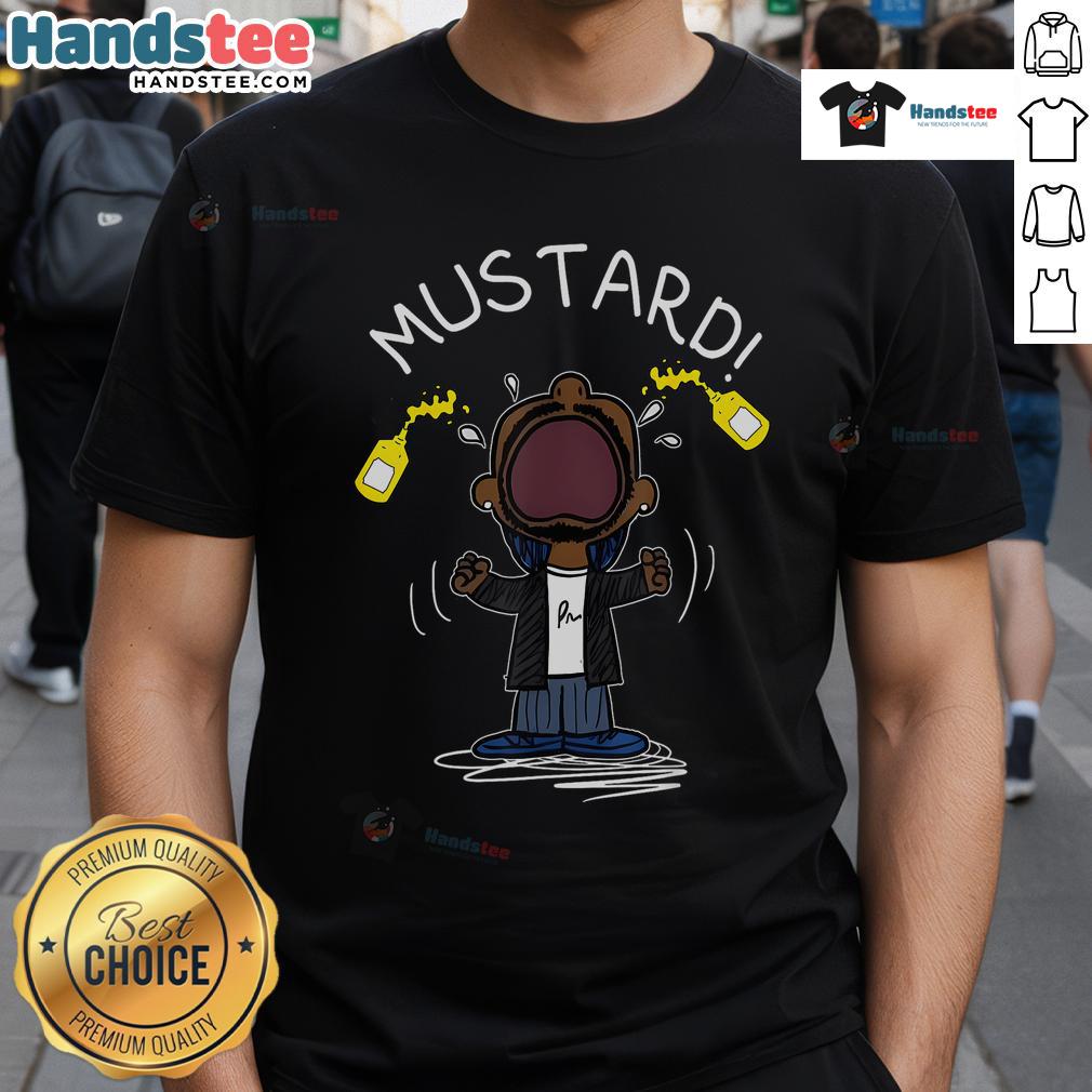 Funny Trendy Lamar Mustard T-Shirt featuring a quirky design, perfect for casual outings and adding humor to your wardrobe.