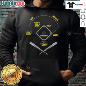 Alternative view of Funny Who's On First Baseball Positions Names T-Shirt