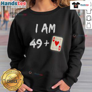 Good 50th Birthday Poker sweatshirt featuring a stylish poker player design, perfect gift for poker enthusiasts.