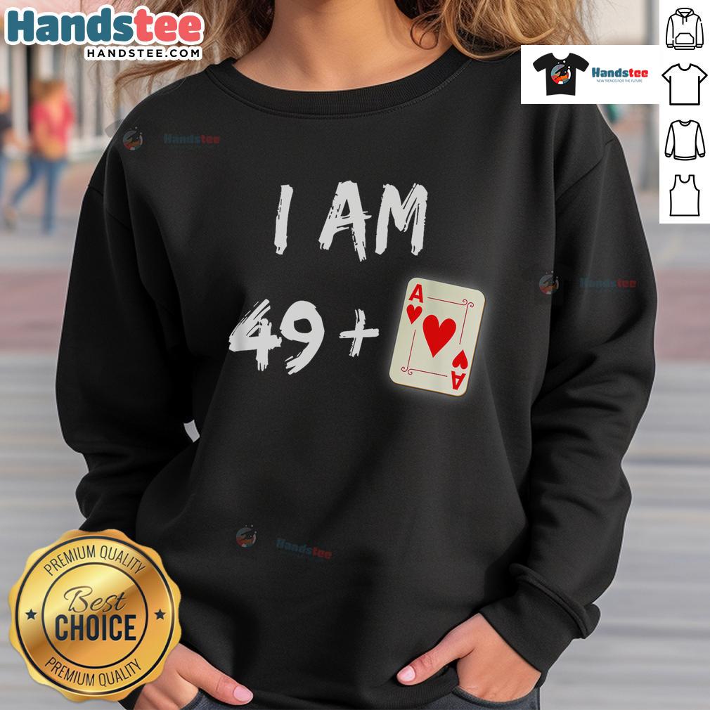Good 50th Birthday Poker sweatshirt featuring a stylish poker player design, perfect gift for poker enthusiasts.