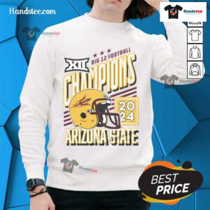 Good Arizona State Big 12 Champions sweatshirt featuring team logo and vibrant colors, perfect for fans and supporters.