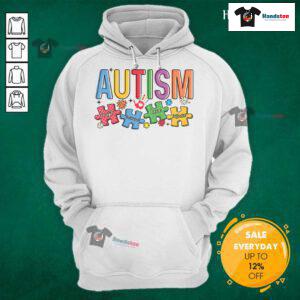 Good Autism Accept Understand Puzzle Hoodie featuring a colorful puzzle piece design promoting autism awareness and acceptance.