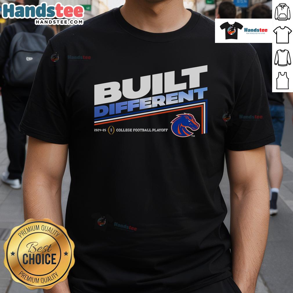 Alt Text: Good College Football Playoff 2025 Boise State Slogan T-Shirt featuring bold graphics and team colors.