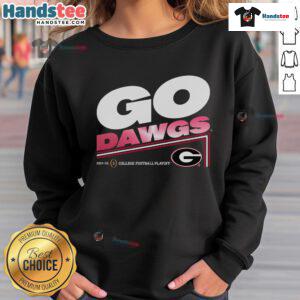 Georgia slogan sweatshirt for the 2025 College Football Playoff, showcasing team spirit and style.