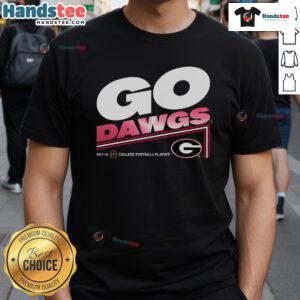 Good College Football Playoff 2025 Georgia slogan T-shirt featuring bold graphics and team colors for fans.