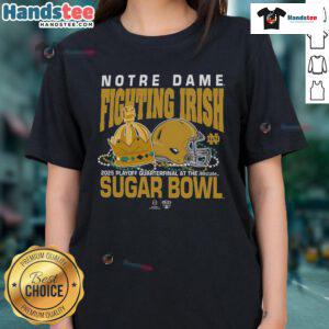 2025 Notre Dame Fighting Irish Ladies Tee for Allstate Sugar Bowl, celebrating college football playoff excitement.
