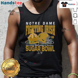 Notre Dame Fighting Irish tank top celebrating their 2025 Allstate Sugar Bowl playoff appearance in college football.