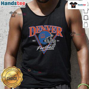 Good DNVR Football Since 1964 helmet tank top showcasing vintage football design and logo for sports enthusiasts.