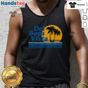 Vintage retro tank top featuring Del Boca Vista design, perfect for casual summer wear and nostalgic fashion lovers.
