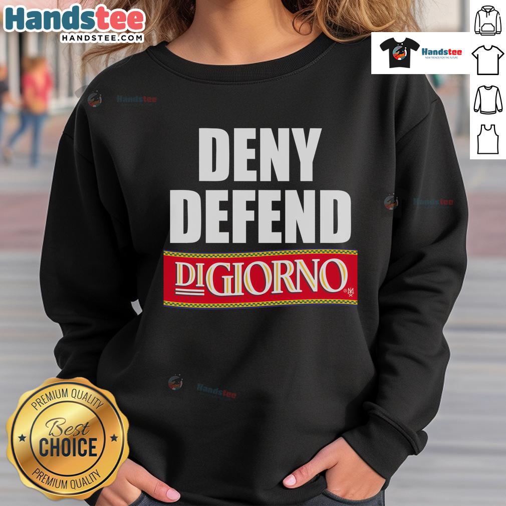 Cozy Good Deny Defend Digirno Sweatshirt in casual style, perfect for relaxed outings and chilly days.