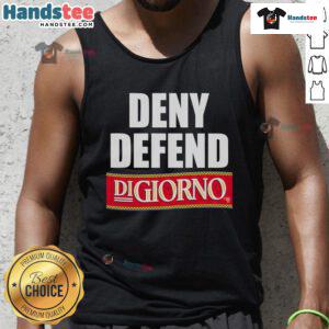 Good Deny Defend Digirno tank top featuring a stylish graphic design for casual wear enthusiasts.