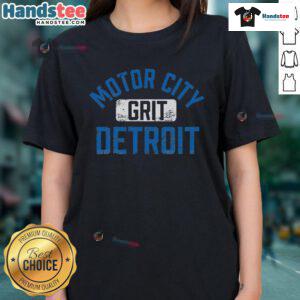 Alt Text: Good Detroit Michigan Motor City Grit ladies tee featuring a stylish design celebrating Detroit's vibrant culture.