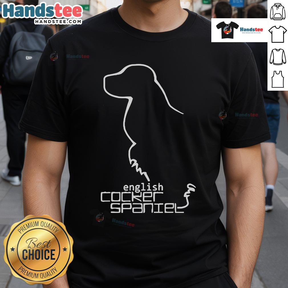 Good English Cocker Spaniel T-Shirt featuring a playful dog design, perfect for Spaniel lovers and pet enthusiasts.