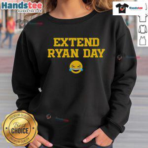 Good Extend Ryan Day Smile Emoji Sweatshirt featuring a vibrant smiley design for fans and casual wear.