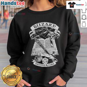 Cozy fantasy role-playing game wizard sweatshirt featuring vibrant colors and mythical designs, perfect for gamers.