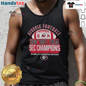 Georgia Bulldogs 2024 SEC Champions tank top, celebrating the Top Dawgs of the Southeastern Conference in stylish design.