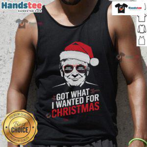 Good Got What I Wanted For Christmas Pajamas 2024 President Tank Top, featuring festive design and comfortable fit for the holidays.