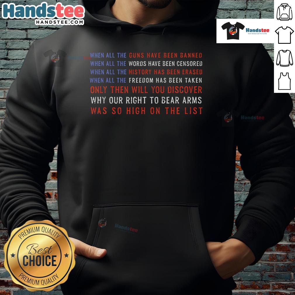Alt Text: Good Gun Owner hoodie featuring 2A Second Amendment freedom flag quote, perfect for firearm enthusiasts.
