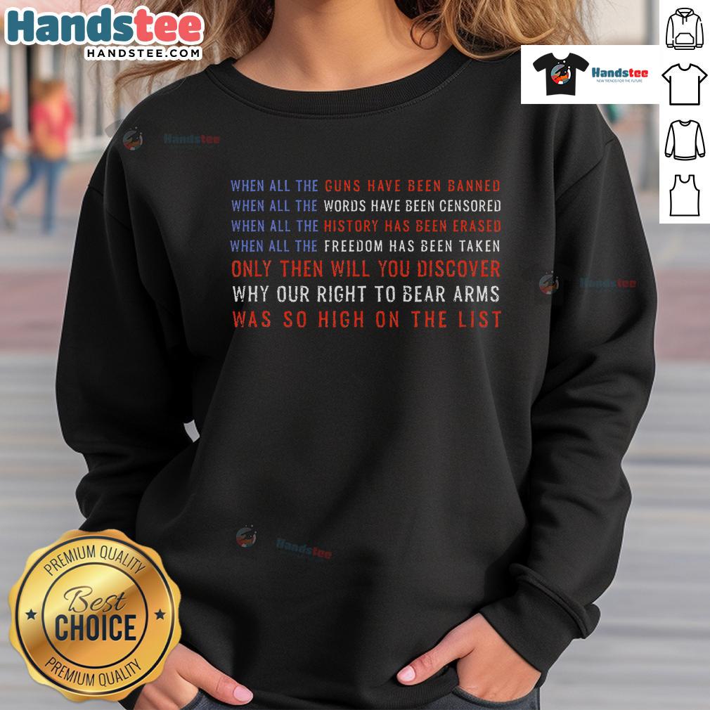 Good Gun Owner sweatshirt featuring a Second Amendment freedom flag quote for proud gun rights supporters.