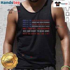 Good gun owner tank top featuring a Second Amendment freedom flag quote promoting gun rights and personal liberty.