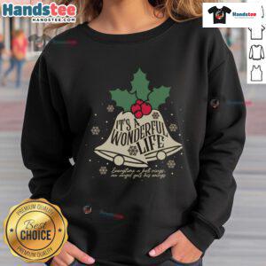 Good It's A Wonderful Life sweatshirt featuring a festive bell design, perfect for Christmas celebrations and cozy wear.