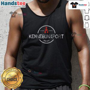 Stylish Good Kennebunkport Maine tank top displayed on a wooden background, perfect for summer fashion enthusiasts.