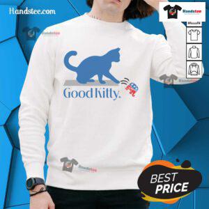Good Kitty Cat Ladies for Kamala Sweatshirt featuring a playful cat design, perfect for animal lovers and political supporters.