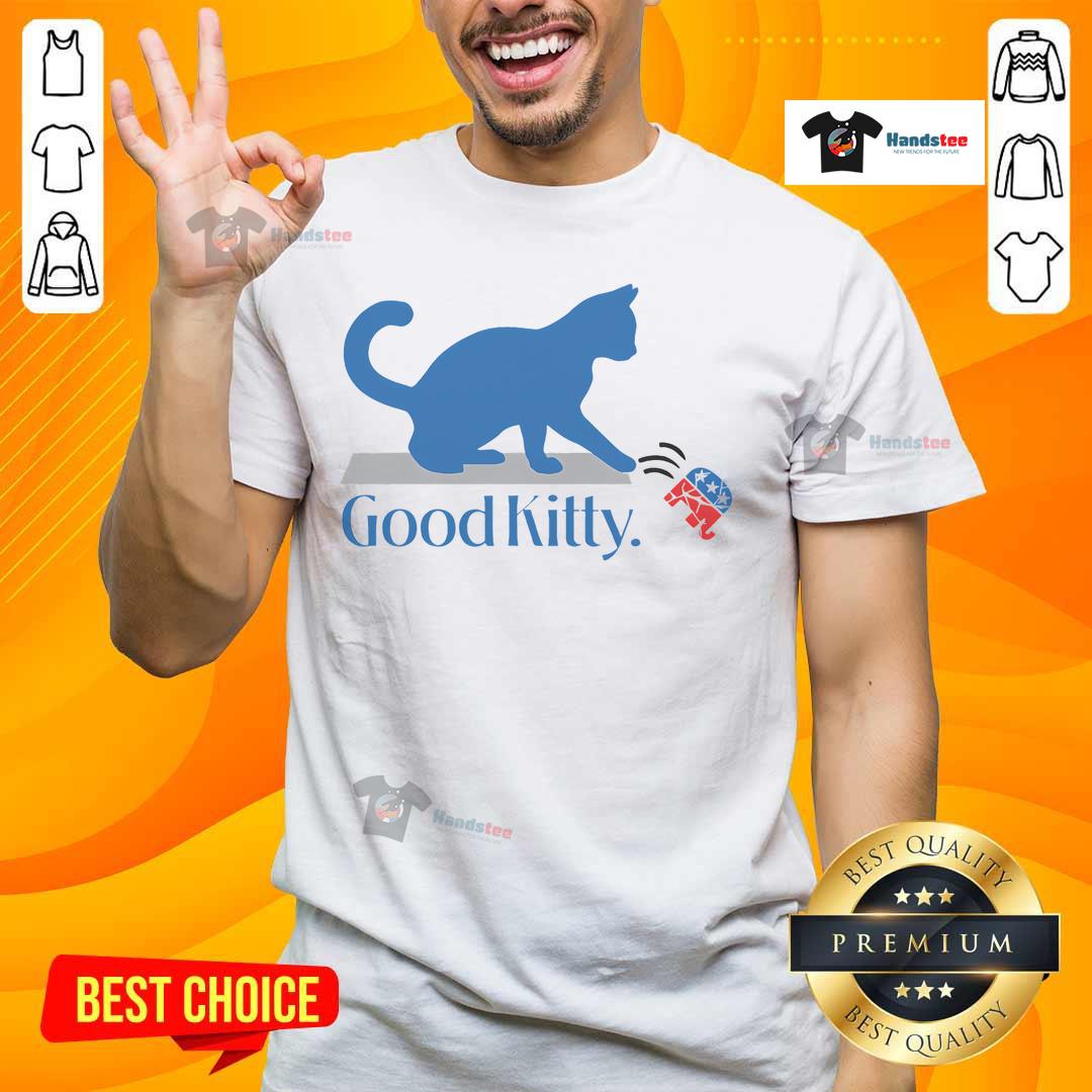 Good Kitty Cat Ladies For Kamala T-Shirt featuring a playful cat design, perfect for cat lovers and Kamala Harris supporters.