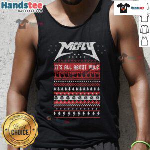 Good McFly It's All About Yule tank top featuring festive design, perfect for holiday celebrations and casual wear.