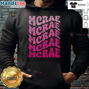 Good Mcrae Personalized Name I Love Mcrae 70s Vintage Hoodie in retro style with bold lettering and vibrant colors.