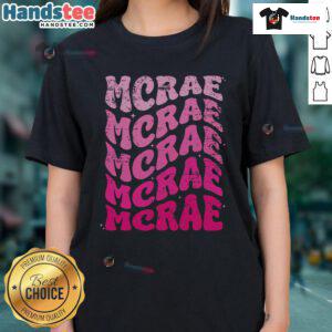 70s Vintage Ladies Tee featuring 'I Love Mcrae' personalized name design for a stylish retro look.