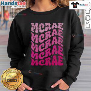 Good Mcrae Personalized Name I Love Mcrae 70s Vintage Sweatshirt in retro style, perfect for Mcrae fans.