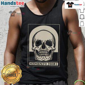 Stylish tank top featuring 'Memento Mori' design, embodying Stoicism philosophy for thinkers and philosophers.