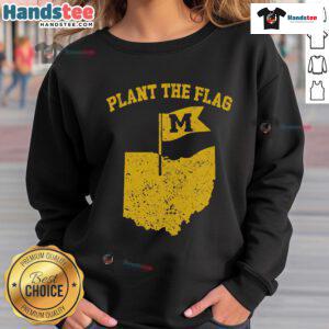 Good Michigan Plant The Flag yellow sweatshirt featuring Michigan state design, perfect for showing off your state pride.