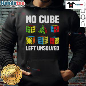 Alt Text: Good No Cube Left Unsolved hoodie featuring a vibrant design for competitive puzzle cube speed cubing enthusiasts.